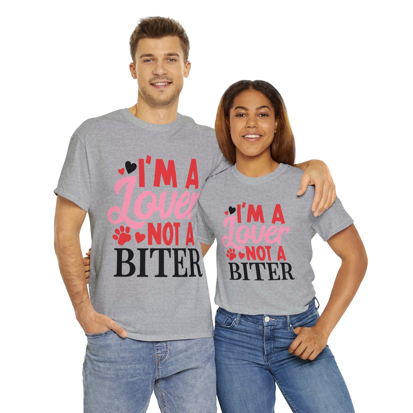 I'm a Lover Not a Biter - Unisex Heavy Cotton Tee