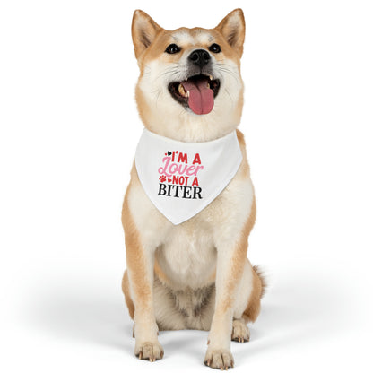 I'm a Lover Not a Biter Pet Bandana Collar