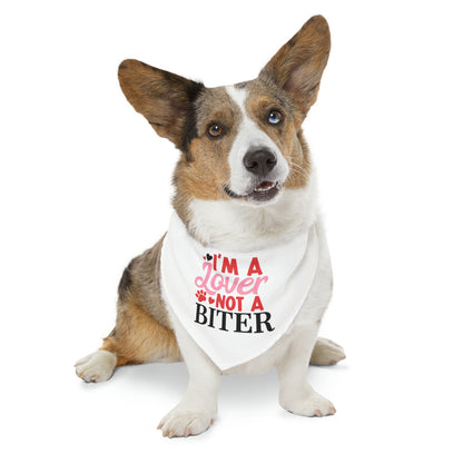 I'm a Lover Not a Biter Pet Bandana Collar