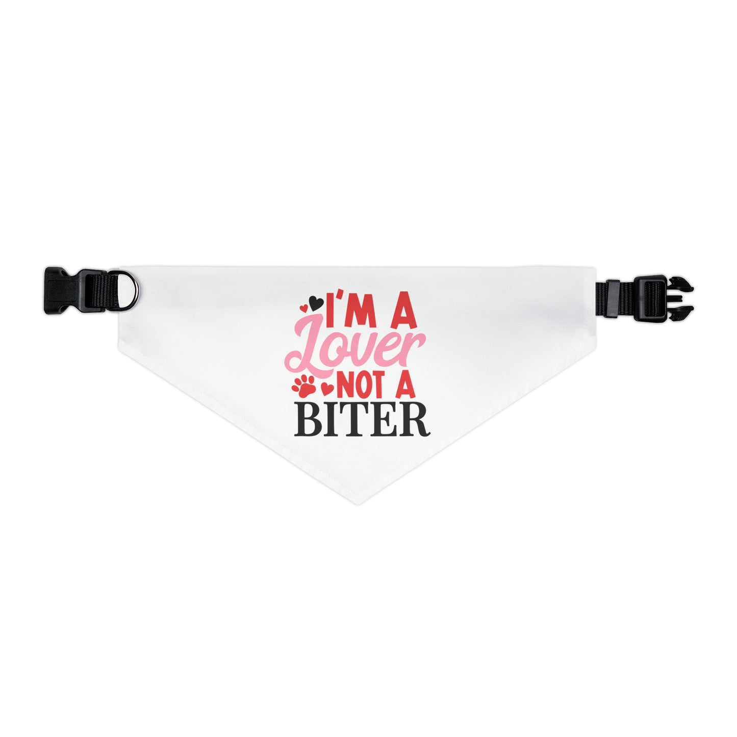 I'm a Lover Not a Biter Pet Bandana Collar